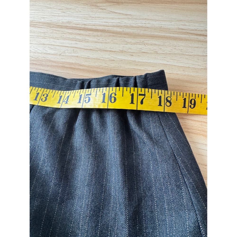 Vintage Southern Lady Olive Green Pinstripe Skirt Suit Blazer Set Plus Size 20 - Picture 7 of 11